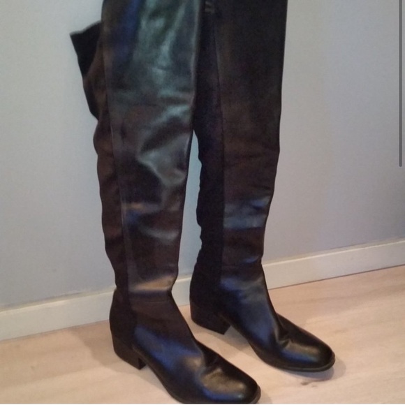 Steve Madden Haviland black leather over the knee boots - Picture 2 of 5